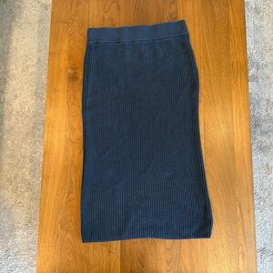 Women's Mr Mittens Knit Navy Blue Midi Skirt Size M / L
